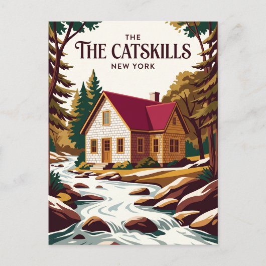 Die Catskills USA Postkarte (Vorderseite)