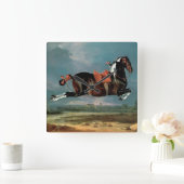 Die "Cehero"-Aufzucht des Piebalds Quadratische Wanduhr (Zuhause)