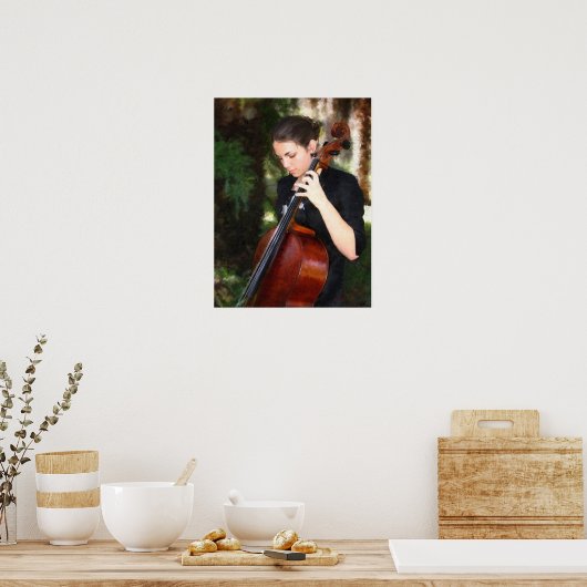 "Die Cellist" Poster (Küche)
