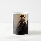 Die Cellist (von Joseph DeCamp) Kaffeetasse (Mittel)