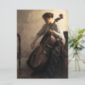 Die Cellist (von Joseph DeCamp) Karte (Stehend Vorderseite)