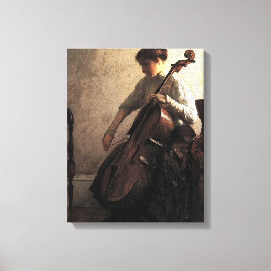 Die Cellist (von Joseph DeCamp) Leinwanddruck (Vorderseite)