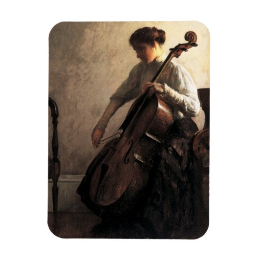 Die Cellist (von Joseph DeCamp) Magnet (Vertikal)