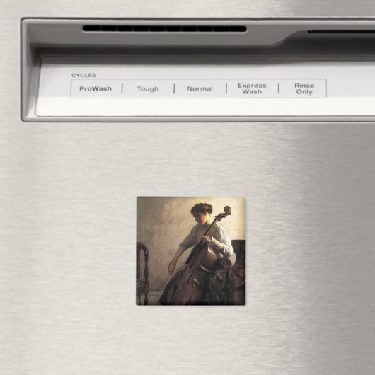 Die Cellist (von Joseph DeCamp) Magnet (In Situ (Geschirrspüler))