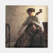Die Cellist (von Joseph DeCamp) Magnet (Vorne)