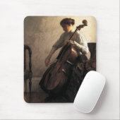 Die Cellist (von Joseph DeCamp) Mousepad (Mit Mouse)