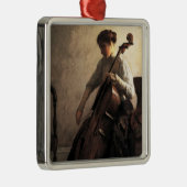 Die Cellist (von Joseph DeCamp) Ornament Aus Metall (Rechts)