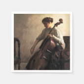 Die Cellist (von Joseph DeCamp) Serviette (Vorderseite)