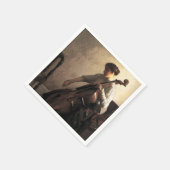 Die Cellist (von Joseph DeCamp) Serviette (Ecke)