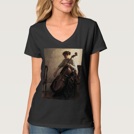 Die Cellist (von Joseph DeCamp) T-Shirt (Vorderseite)