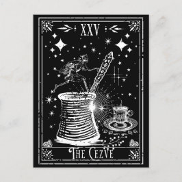 Die Cezve Türkische Kaffee-Tarot-Karte Postkarte