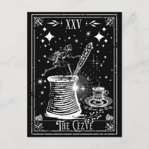 Die Cezve Türkische Kaffee-Tarot-Karte Postkarte