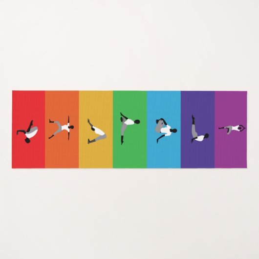 Die Chakra-Farben Yogamatte (Vorderseite (Horizontal))