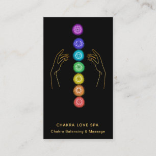 *~* Die Chakra-Symbole und die heilenden Hände kl Visitenkarte