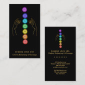 *~* Die Chakra-Symbole und die heilenden Hände kle Visitenkarte (Vorne/Hinten)
