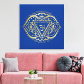 Die Chakras Ajna - verschlungene Canvas Leinwanddruck (Insitu (Wohnzimmer))