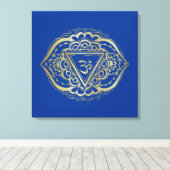 Die Chakras Ajna - verschlungene Canvas Leinwanddruck (Insitu (Holzboden))