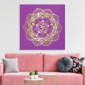Die Chakras Sahasrara - verschlungene Canvas Leinwanddruck (Insitu (Wohnzimmer))