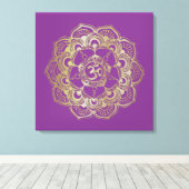 Die Chakras Sahasrara - verschlungene Canvas Leinwanddruck (Insitu (Holzboden))