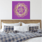 Die Chakras Sahasrara - verschlungene Canvas Leinwanddruck (Insitu (Schlafzimmer))