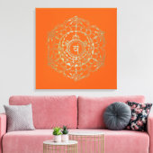 Die Chakras Svadhistana - Wrapped Canvas Leinwanddruck (Insitu (Wohnzimmer))