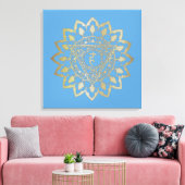 Die Chakras Vishudda - ummantelte Canvas Leinwanddruck (Insitu (Wohnzimmer))