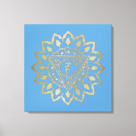 Die Chakras Vishudda - ummantelte Canvas Leinwanddruck (Vorderseite)