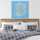 Die Chakras Vishudda - ummantelte Canvas Leinwanddruck (Insitu (Schlafzimmer))