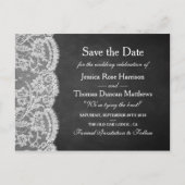 Die Chalkboard & Lace Wedding Collection Ankündigungspostkarte (Vorderseite)