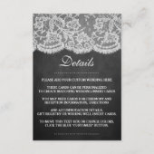 Die Chalkboard & Lace Wedding Collection Begleitkarte (Vorderseite)