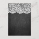 Die Chalkboard & Lace Wedding Collection Begleitkarte (Rückseite)
