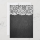 Die Chalkboard & Lace Wedding Collection Einladung (Rückseite)