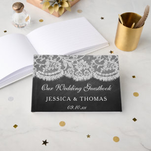 Die Chalkboard & Lace Wedding Collection Gästebuch