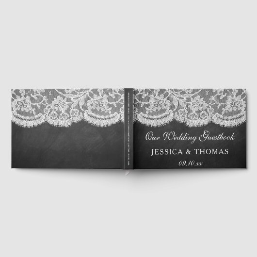 Die Chalkboard & Lace Wedding Collection Gästebuch (Voll)