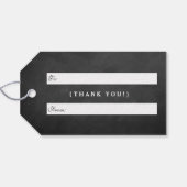 Die Chalkboard & Lace Wedding Collection Geschenkanhänger (Rückseite Horizontal)