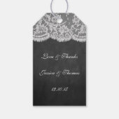 Die Chalkboard & Lace Wedding Collection Geschenkanhänger (Vorderseite)