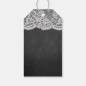 Die Chalkboard & Lace Wedding Collection Geschenkanhänger (Rückseite)