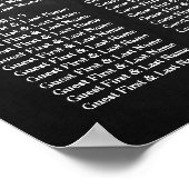 Die Chalkboard & Lace Wedding Collection Poster (Ecke)