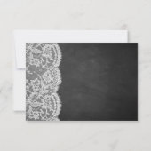 Die Chalkboard & Lace Wedding Collection RSVP Karte (Rückseite)