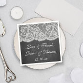 Die Chalkboard & Lace Wedding Collection Serviette