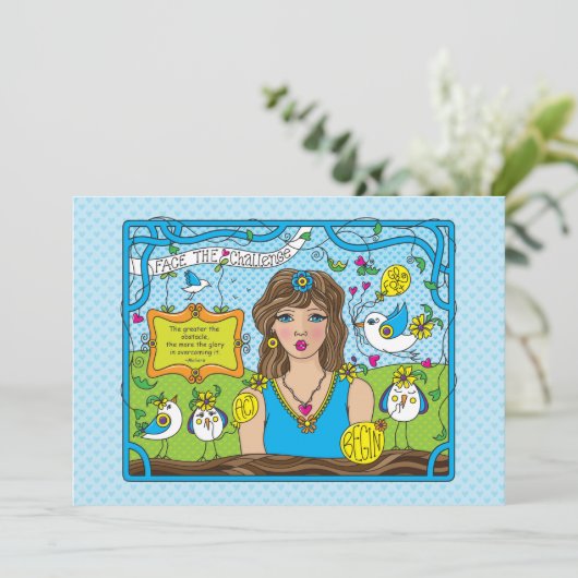 Die Challenge_Flat-Karte 7"x5" (Stehend Vorderseite)