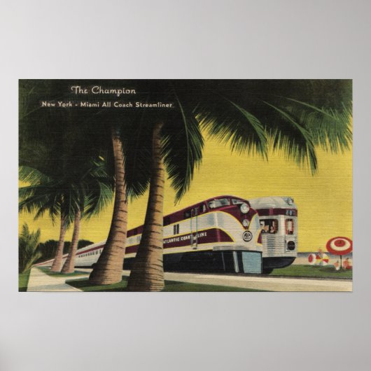 Die Champion Railroad nach New York City Poster (Vorne)