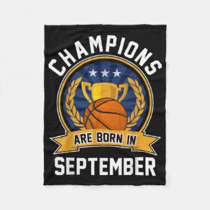 Die Champions sind im September Basketball Birthda Fleecedecke