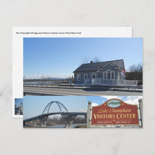 Die Champlain Bridge Crown Point New York Postkarte (Vorne/Hinten)