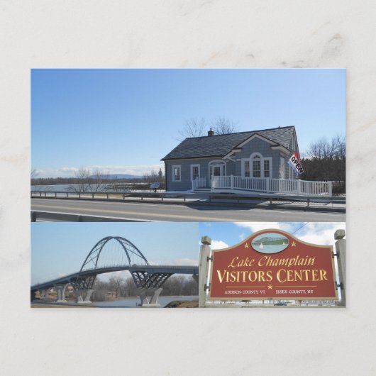 Die Champlain Bridge Crown Point New York Postkarte (Vorderseite)