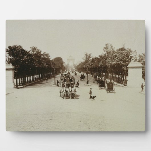 Die Champs Elysees, Paris (sepia Foto) Fotoplatte (Vorderseite)