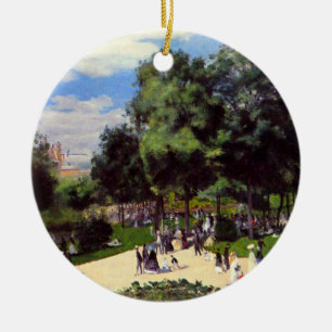 Die Champs-Elysees während der Pariser Weltausstel Keramik Ornament