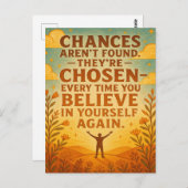 Die Chancen sind gewählt Postkarte (Vorne/Hinten)