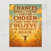 Die Chancen sind gewählt Postkarte (Vorderseite)