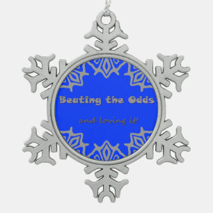 Die Chancen und das Lieben es schlagen! Verzierung Schneeflocken Zinn-Ornament